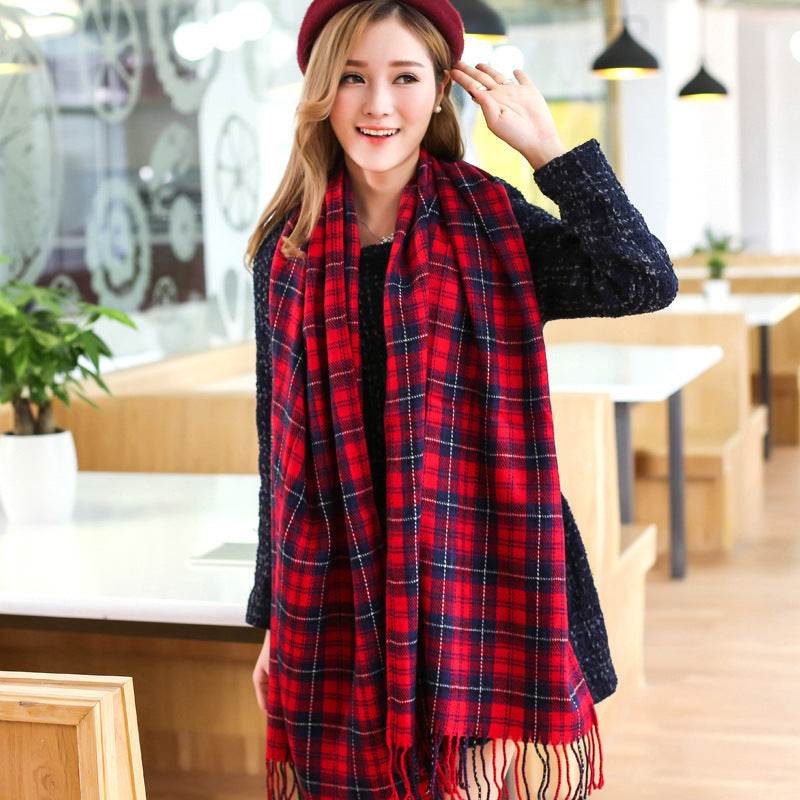Thick and long unisex scarves - Mubimart