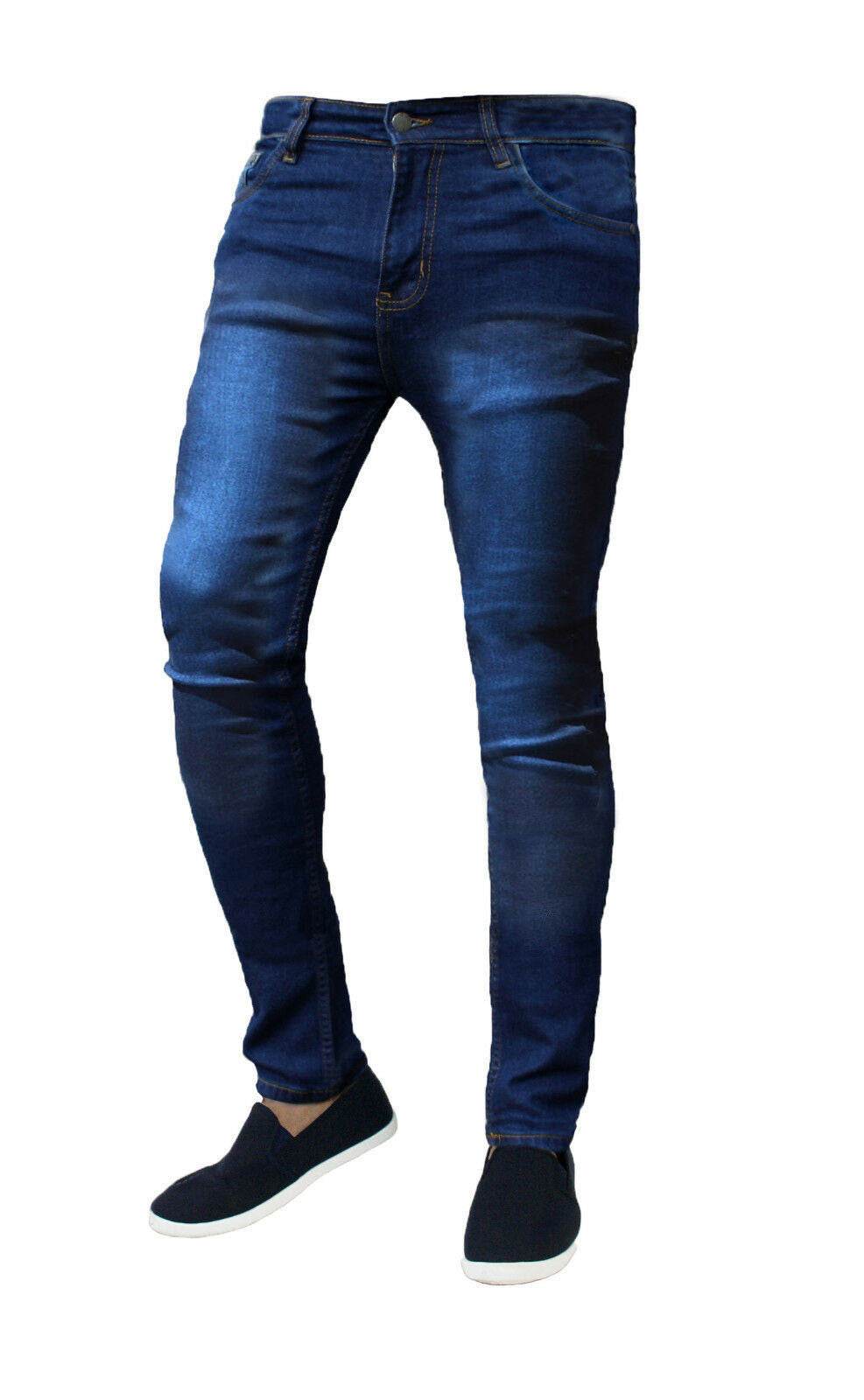 Stretch skinny slim-fit jeans pants - Mubimart