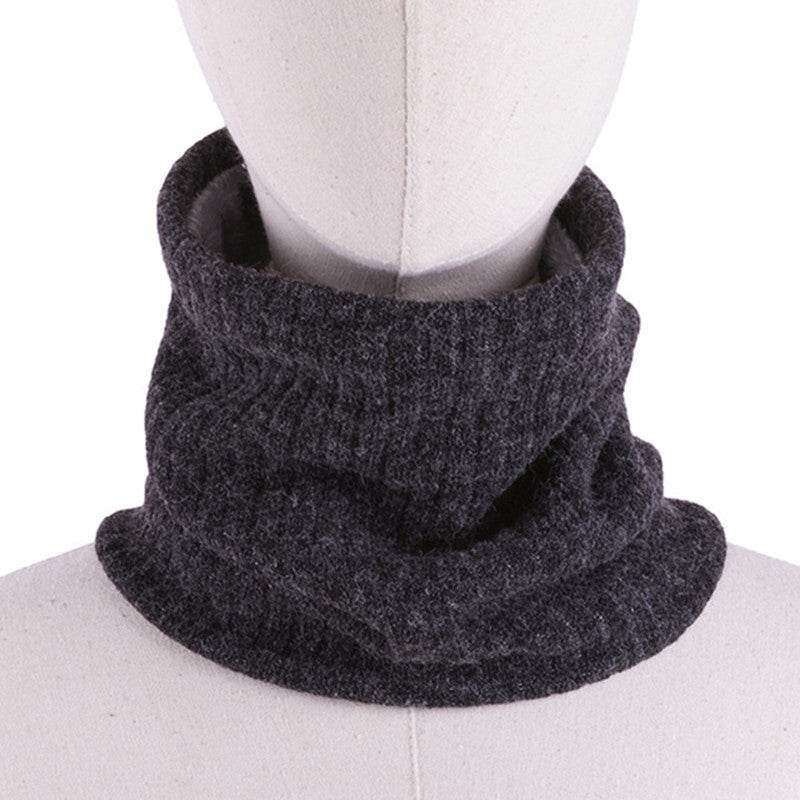 Hooded Knitted Scarf For Men And Women To Keep Warm And All-match Woolen Scarf - Mubimart