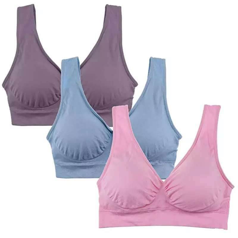 Women Yoga Tank Tops Sports Bra Workout Fitness Running Crop Top - Mubimart