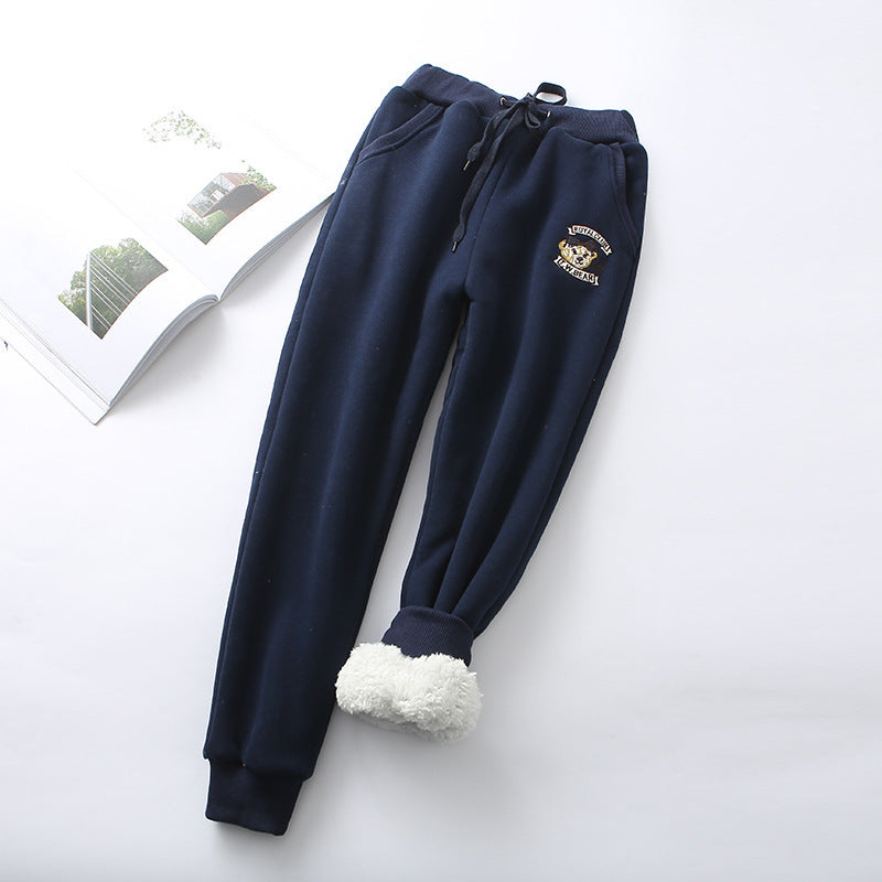 Lamb velvet sweatpants Trousers