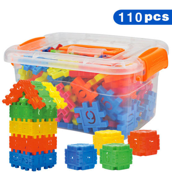 110pcs Set DIY Lepin Building Blocks Baby Boys And Girls 3D Blocks Funny Educational Mosaic Toys For Children Kids Block Toys - Mubimart - Building Blocks 