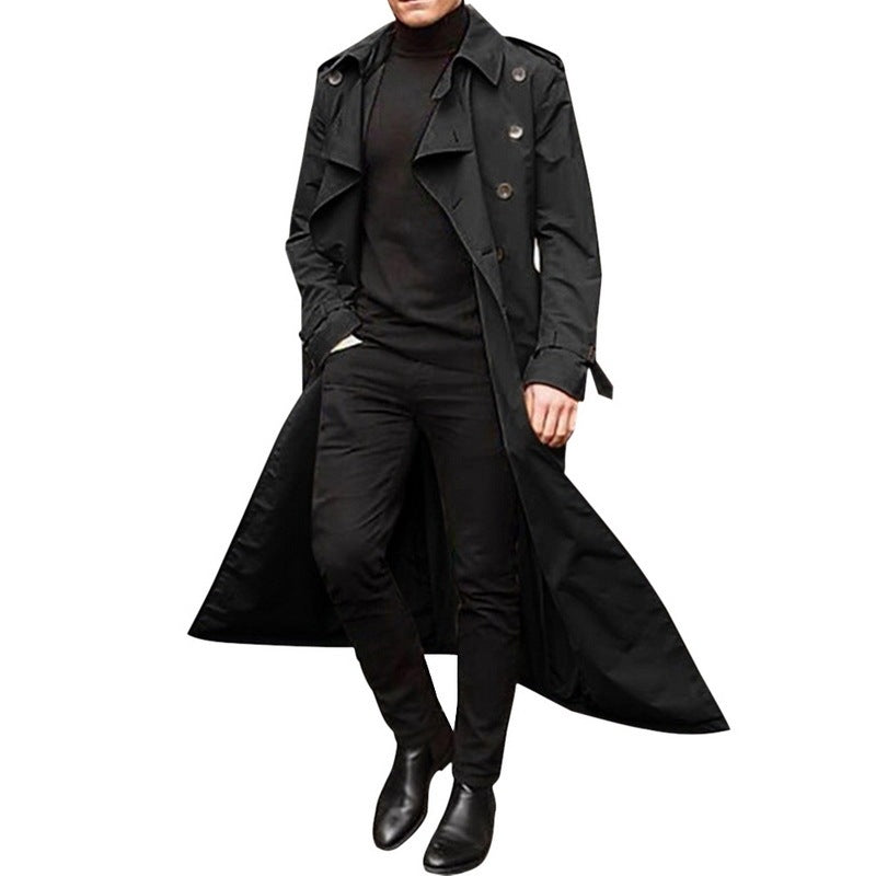 Langer Trenchcoat für Herren Trenchcoat für Herren