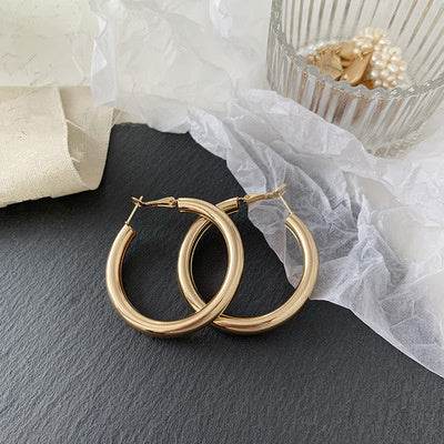 Ring hoop earrings - Mubimart