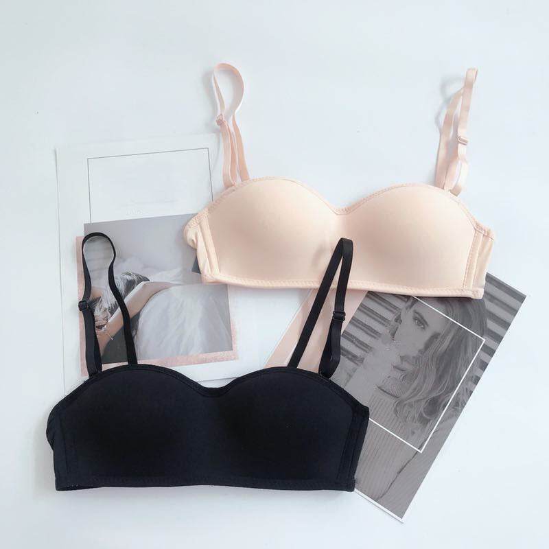 Gathered non-slip lingerie bra - Mubimart
