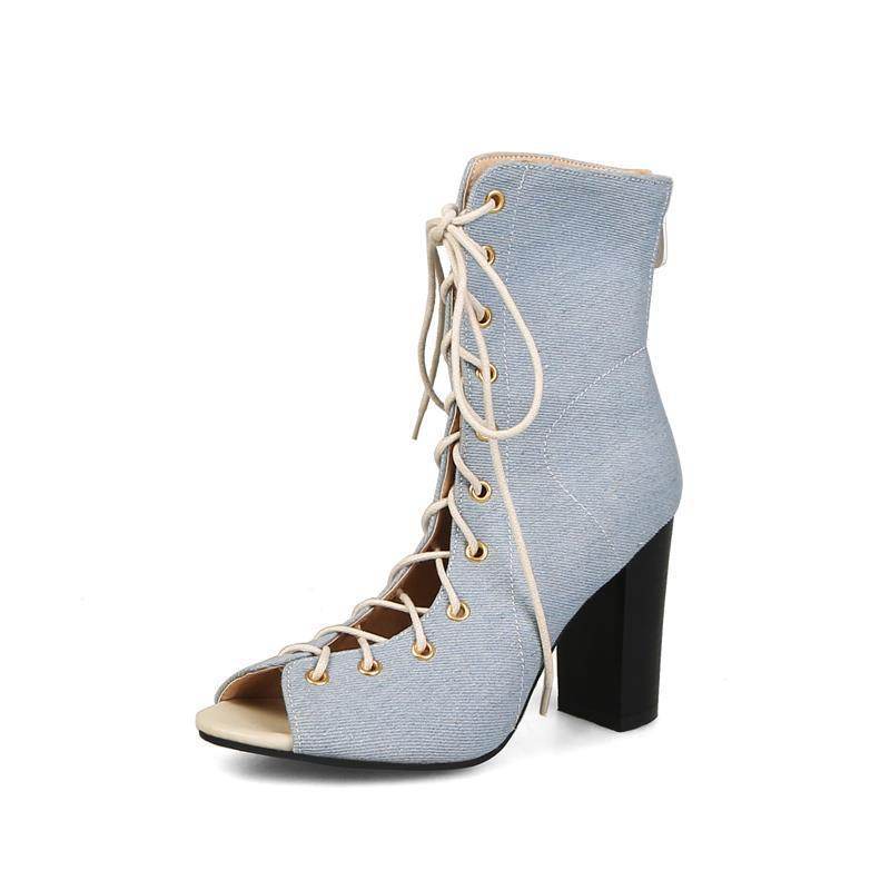 Denim high heels - Mubimart