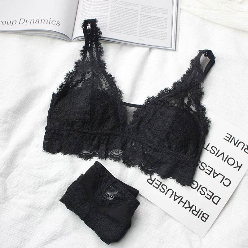 Lace Fashion Bra Set Sexy Gathering French Lingerie - Mubimart