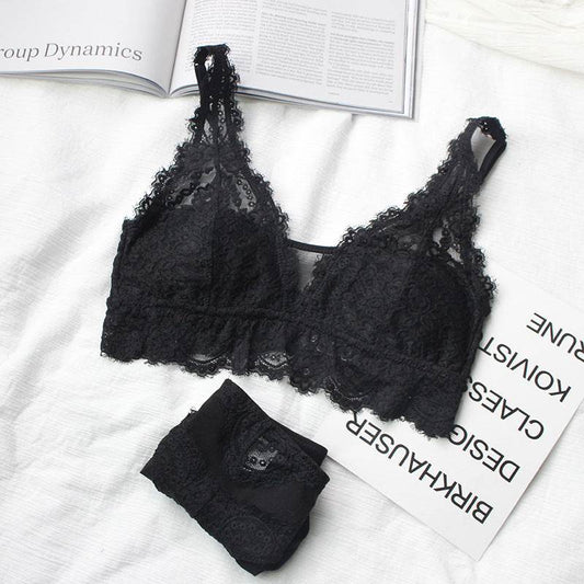 Lace Fashion Bra Set Sexy Gathering French Lingerie - Mubimart