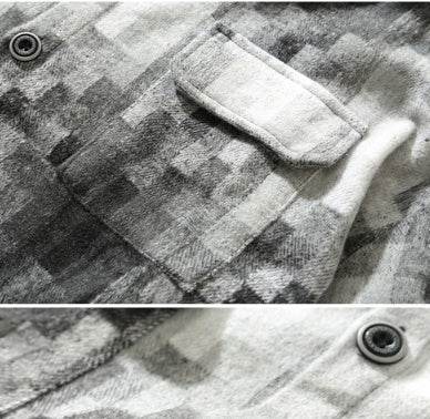 Plaid Shirt Men Loose Shirt Jacket Korean Version - Mubimart