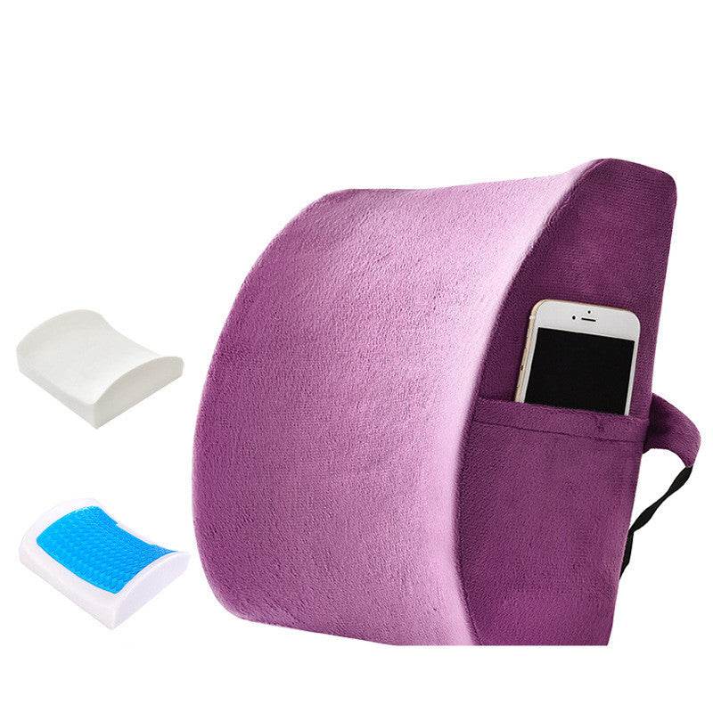 Office Lumbar Support Gel Memory Foam Lumbar Pillow - Mubimart