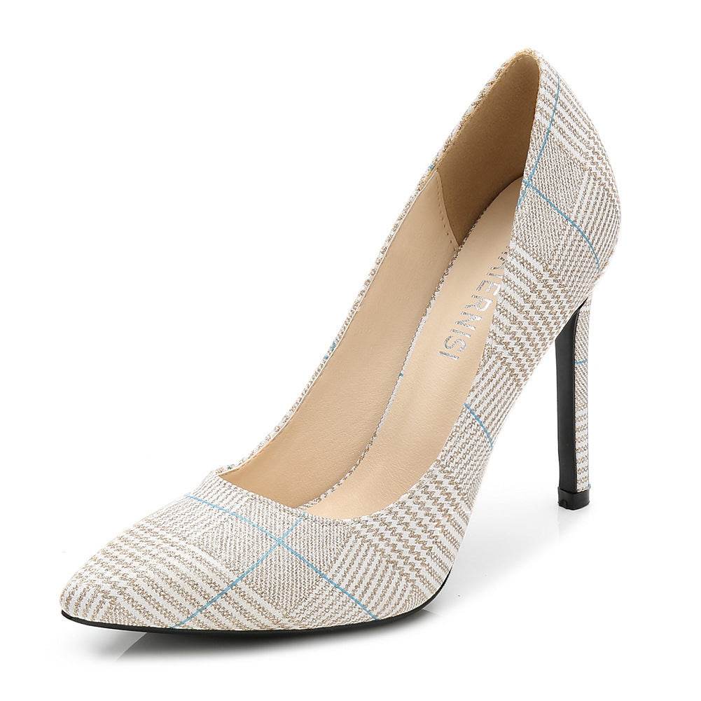 Lightweight houndstooth stiletto heels - Mubimart