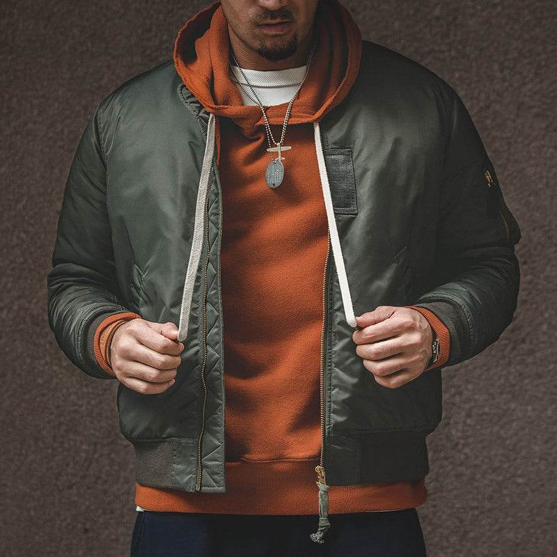 Men's Fashion Short Padded Bomber Jacket - Mubimart