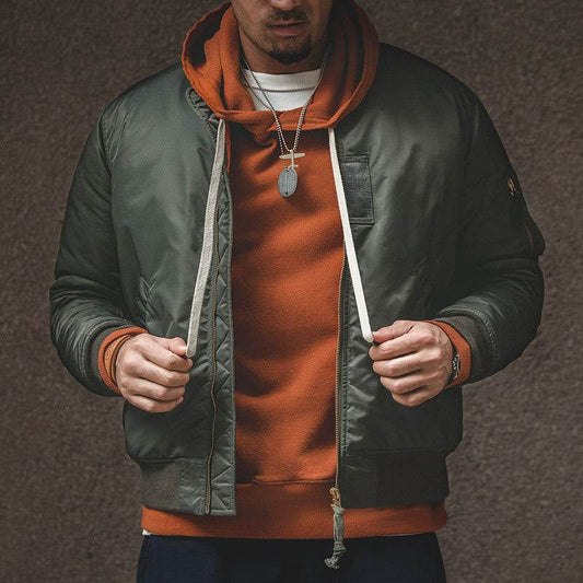 Men's Fashion Short Padded Bomber Jacket - Mubimart