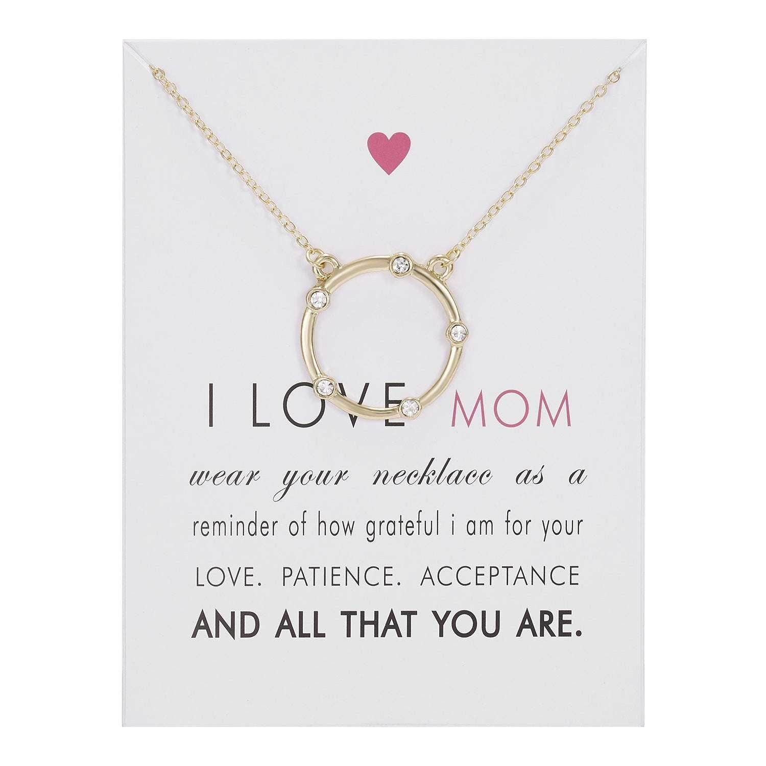 Moon Zircon Pearl Pendant Necklace Gold Color Geometric Choker For Women Jewelry Moms Gift - Mubimart