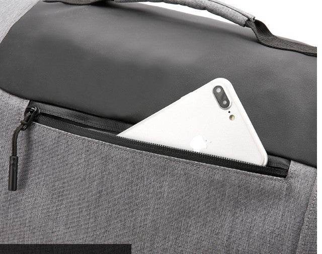 Large-capacity duffel bag men's gym bag waterproof folding cylinder bag - Mubimart