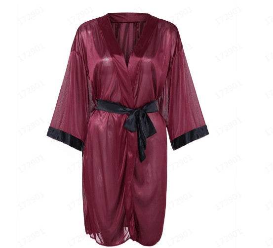 Home fun robe bathrobe seduction plus-size pajama suit - Mubimart