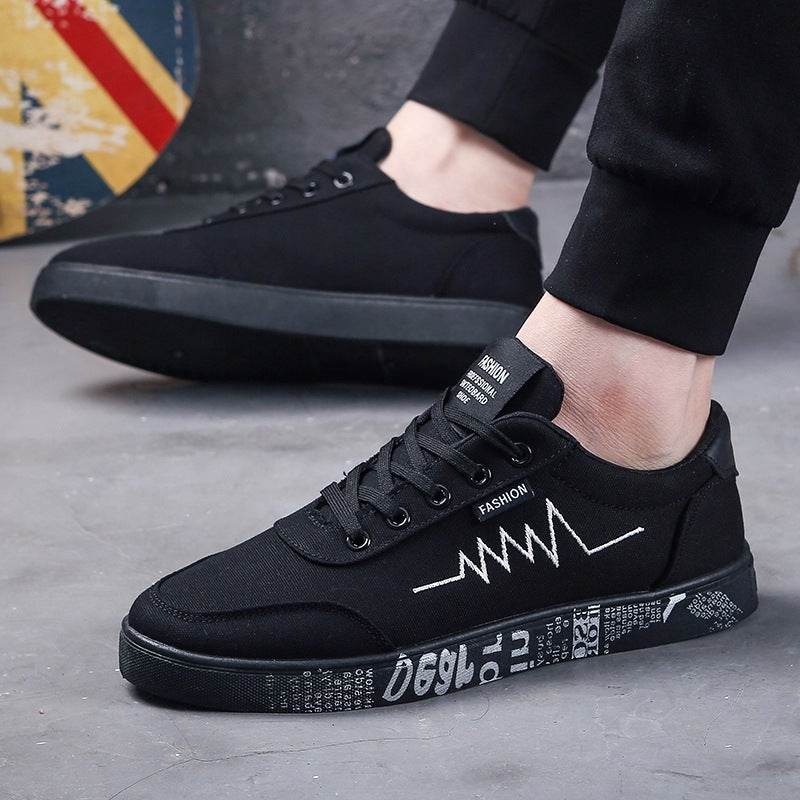 Men's canvas shoes sports casual men's shoes flat shoes men - Mubimart
