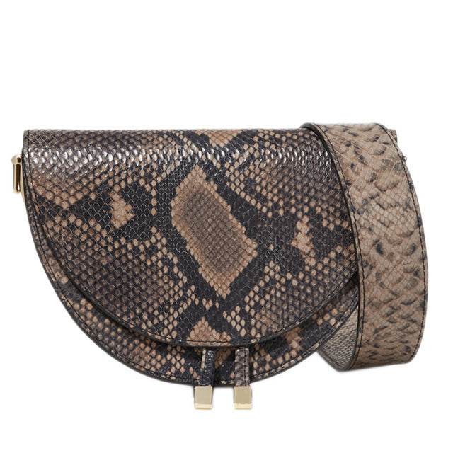 Snake pattern women shoulder bag - Mubimart