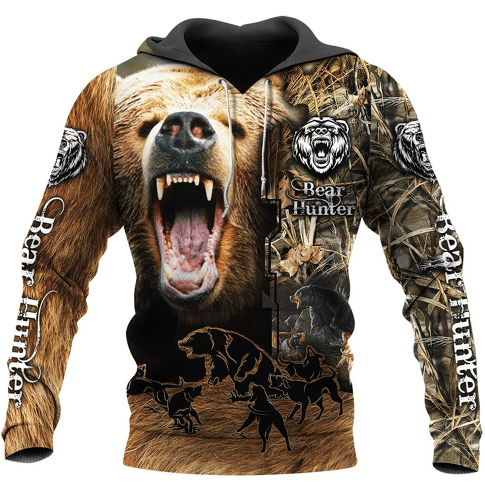 Hunting Camo 3D Printed zipper Hoodies For Men