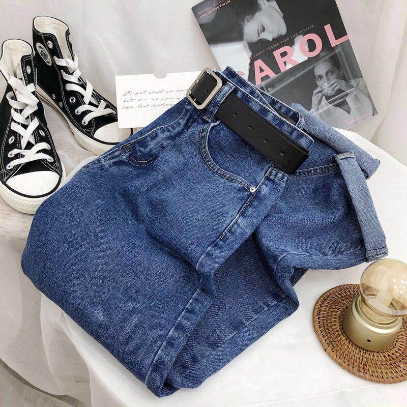 Versatile Straight Loose Wide Leg Jeans For Women - Mubimart