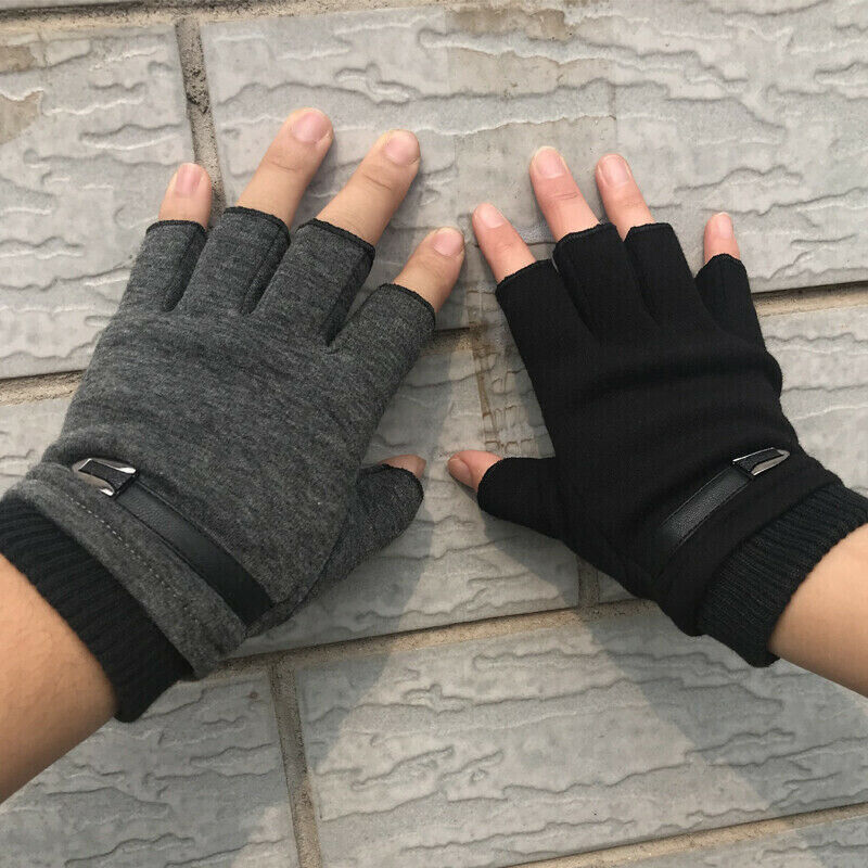 Fingerlose Handschuhe für Herren, magische Halbfinger-Winter-Eingabe-Touch-Thermohandschuhe, Geschenk