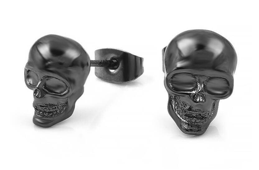 Punk Rock Skull Mens Earrings For Women Small Stud Earings Jewelry Dropshipping Gift - Mubimart