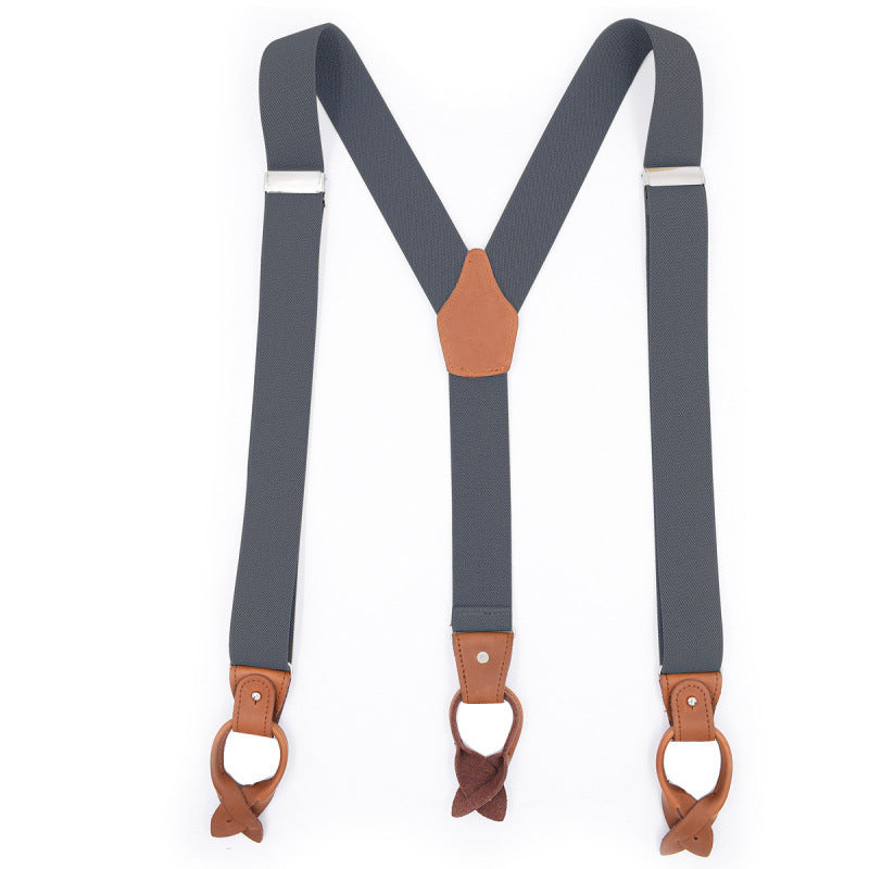 Brown casual suspenders