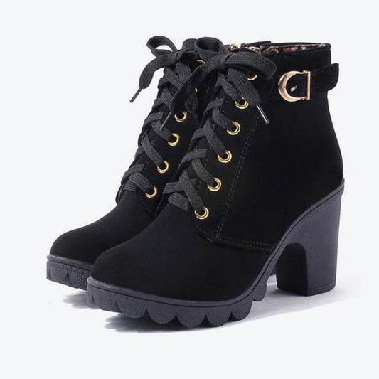 Cross strappy booties with Martin boots - Mubimart