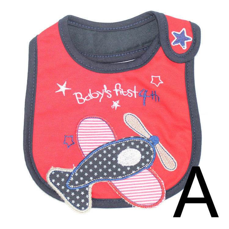 Infant Bib Children's Cotton Three-layer Waterproof Bib Baby Bib Saliva Towel - Mubimart