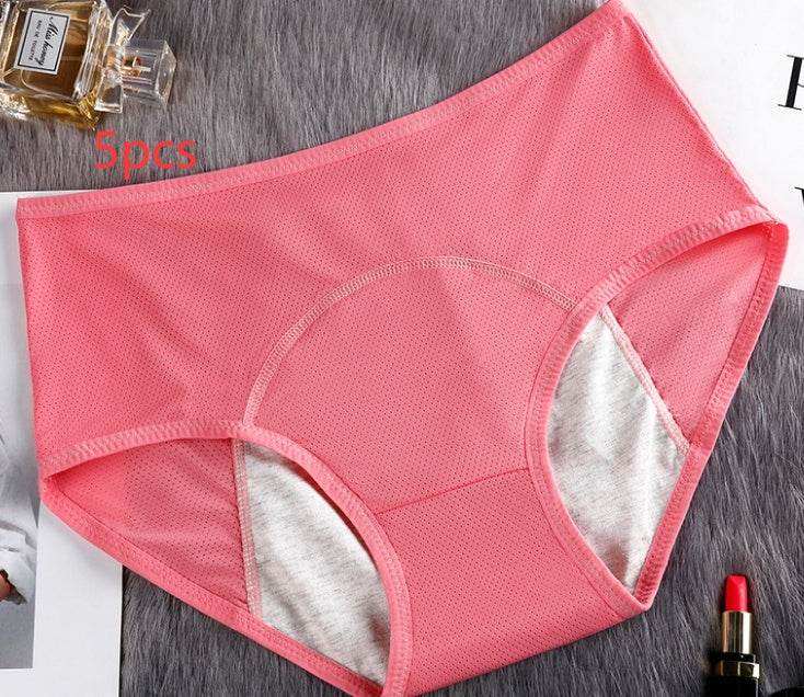 5PCS Menstrual Underwear Women Leak Proof Panties - Mubimart