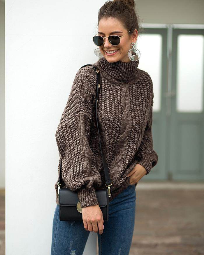 Women's turtleneck sweater - Mubimart