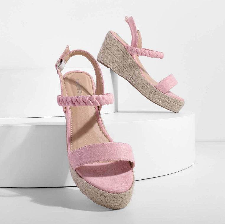 Summer new wedge heel waterproof sandals - Mubimart