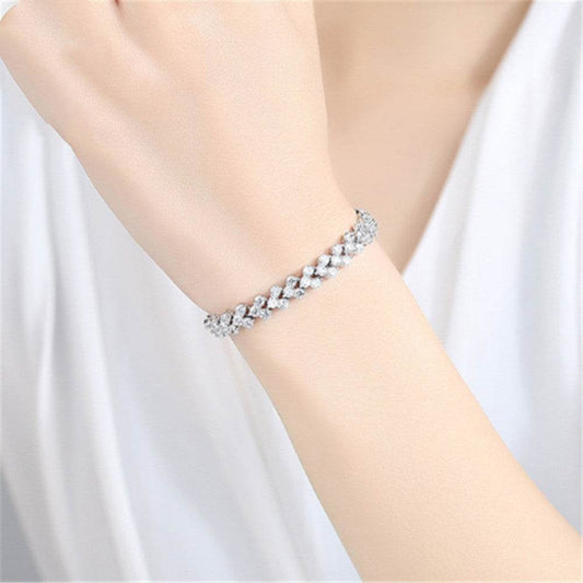 Copper Inlaid AAA Zircon Bracelet Ladies Gemstone Explosion - Mubimart