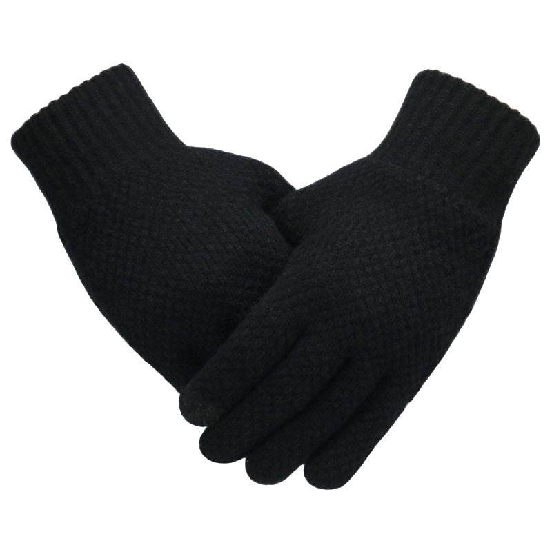 Warm knitted gloves for men in winter - Mubimart