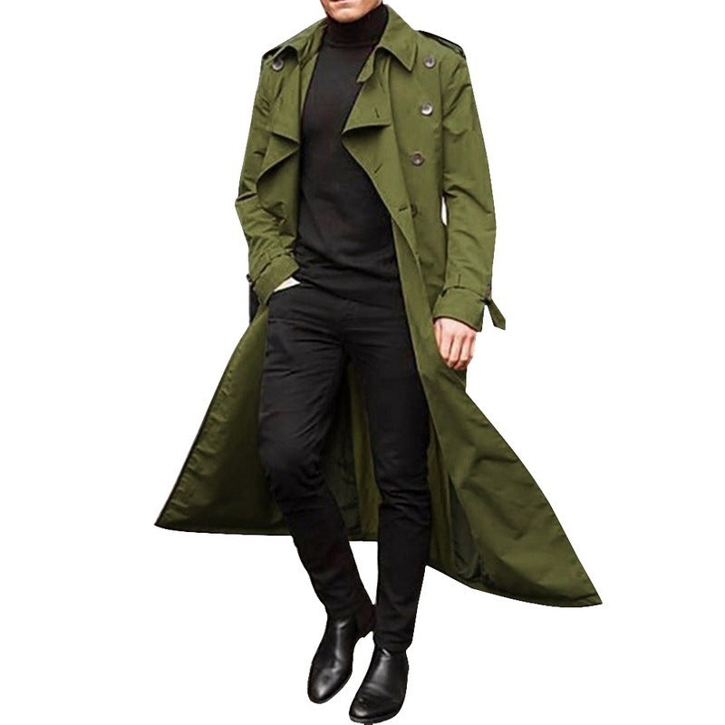 Langer Trenchcoat für Herren Trenchcoat für Herren