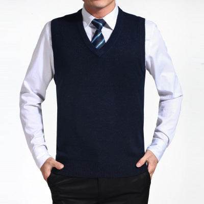 Men's cashmere vest sweater waistcoat - Mubimart