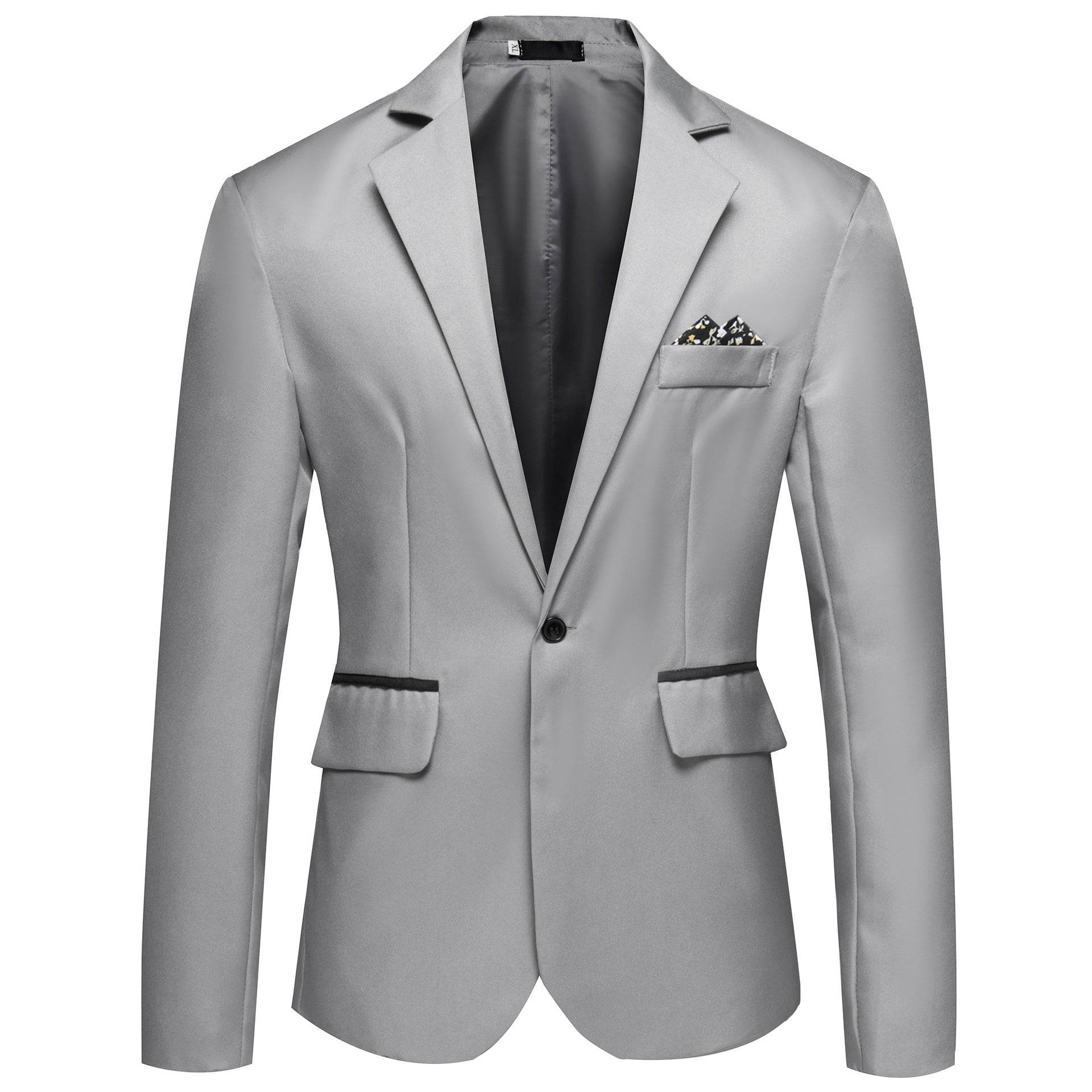 Solid Color Small Suit Hot Sale Men One Button Suit - Mubimart