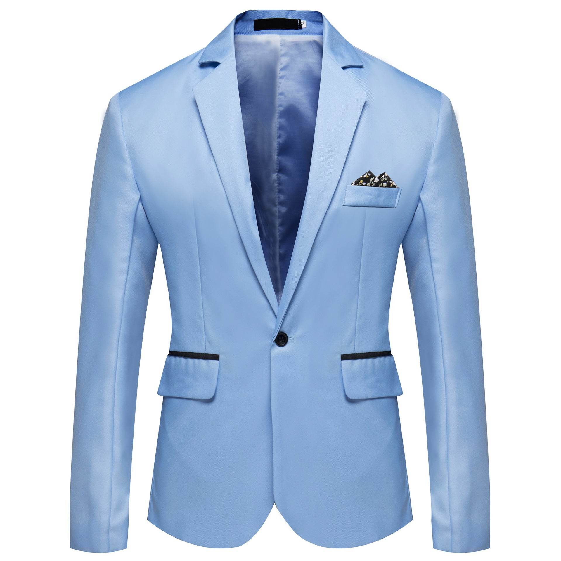 Solid Color Small Suit Hot Sale Men One Button Suit - Mubimart