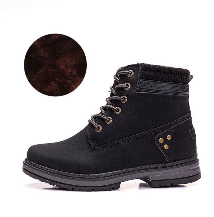 Martin boots women plus velvet - Mubimart