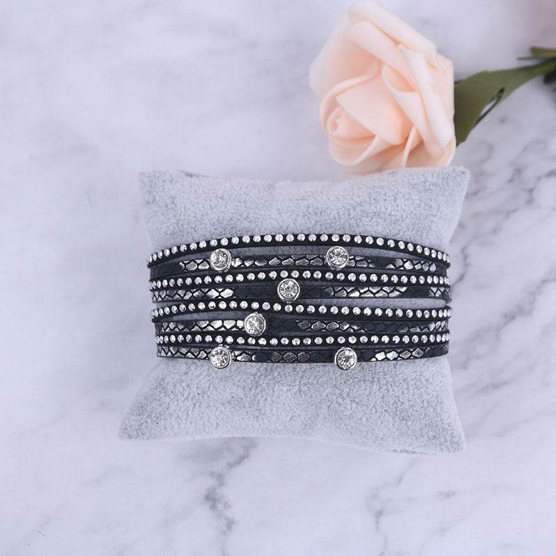 Multiple Layers Crystal Charm Bracelet For Women - Mubimart