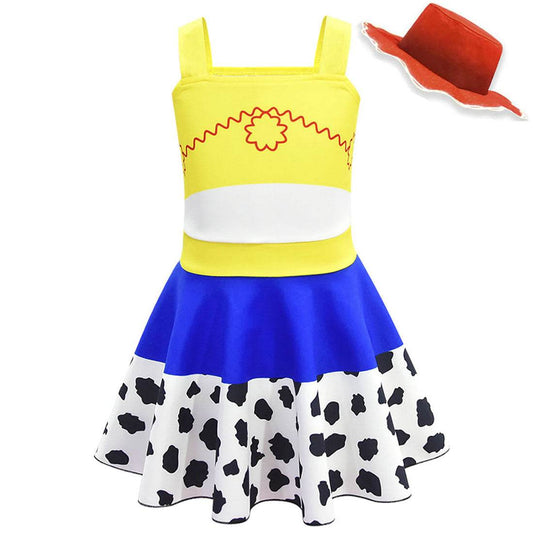 Children's Cartoon Printed Camisole Dress - Mubimart
