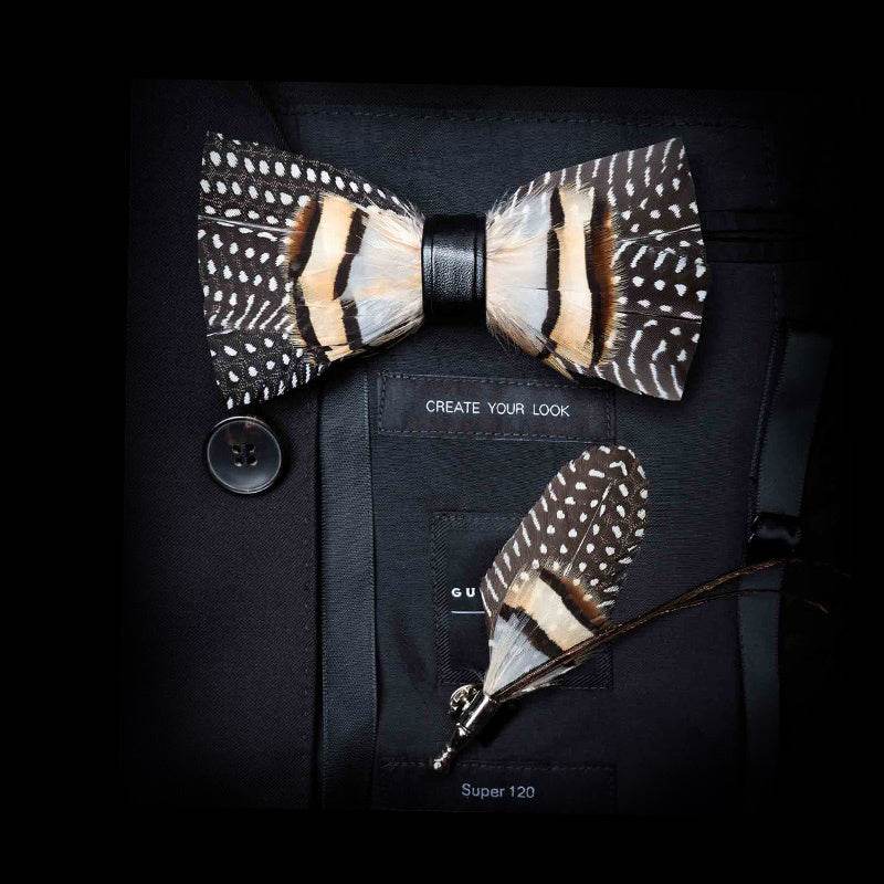 Feather bow tie - Mubimart