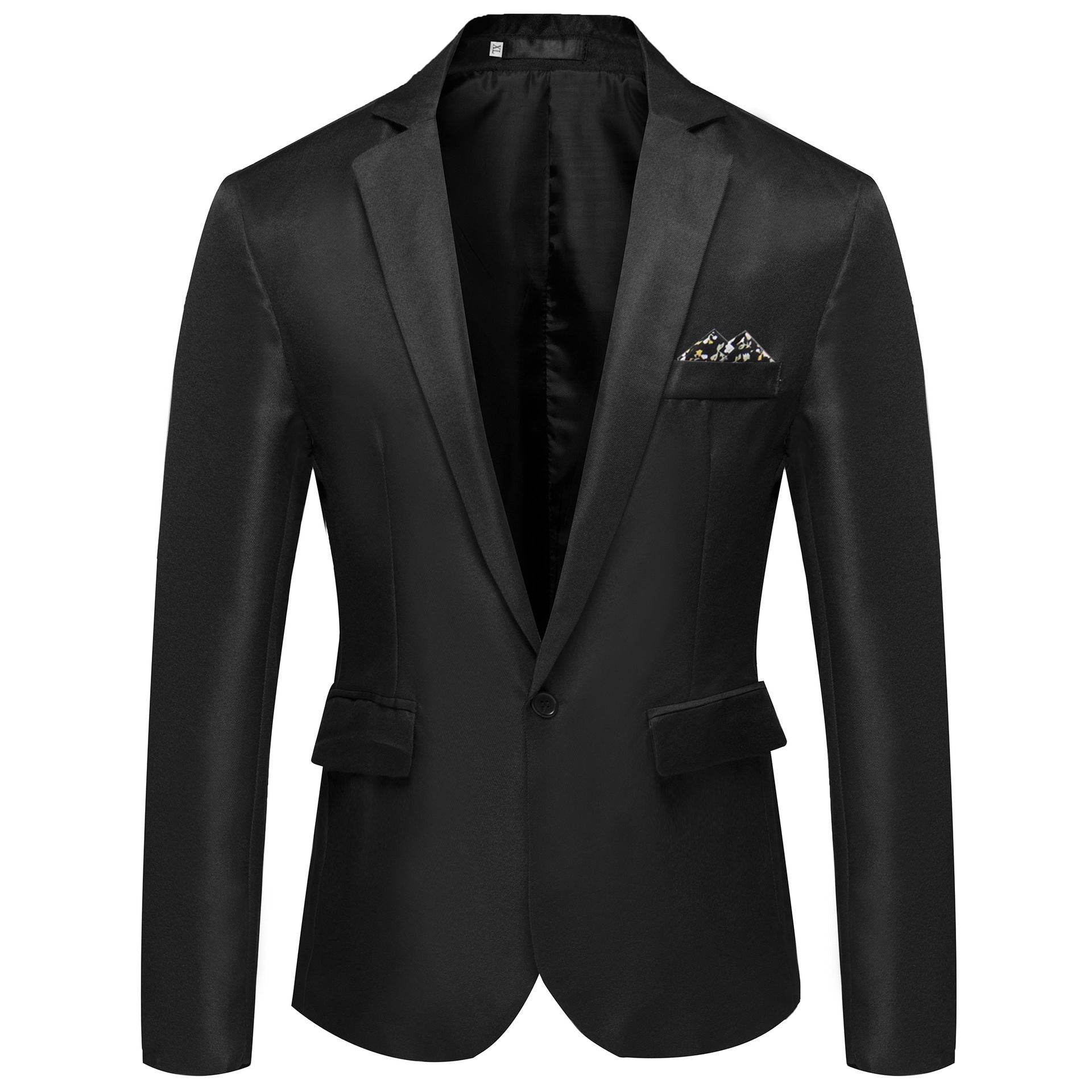 Solid Color Small Suit Hot Sale Men One Button Suit - Mubimart
