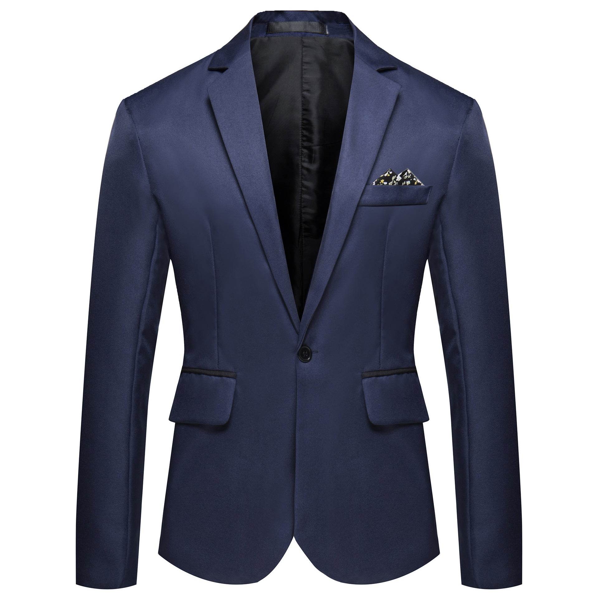 Solid Color Small Suit Hot Sale Men One Button Suit - Mubimart