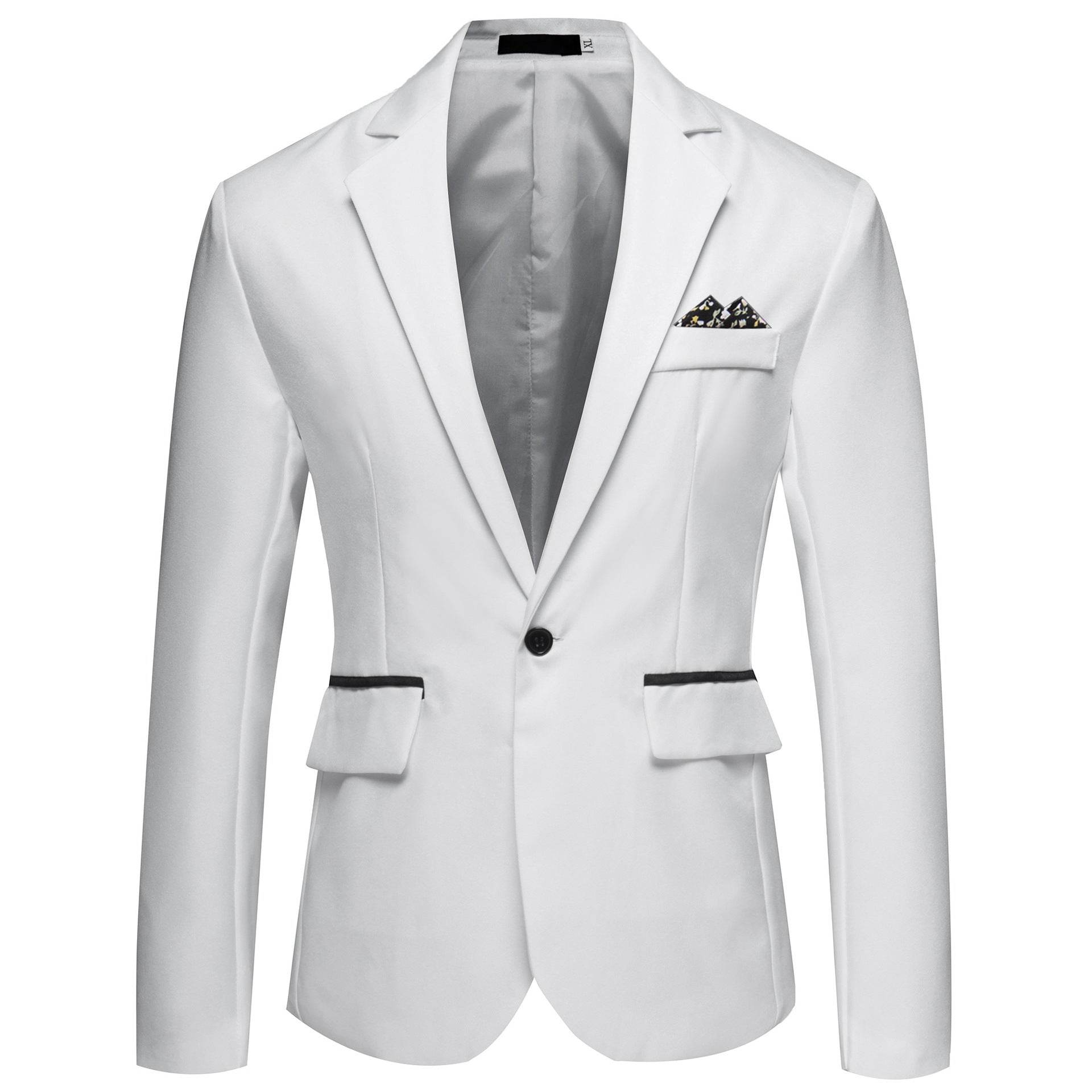 Solid Color Small Suit Hot Sale Men One Button Suit - Mubimart