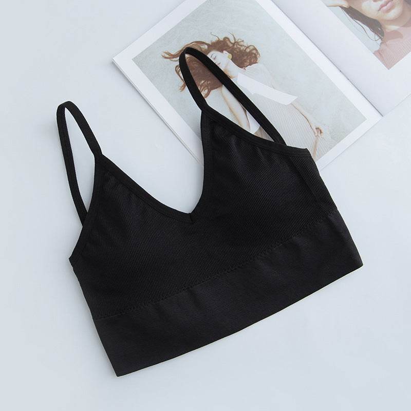 U Back Sports Bra for Women,Wirefree Padded Athletic Vest,Gym Fitness Running Yoga Sport Tops,Seamless Sports Bra Top - Mubimart
