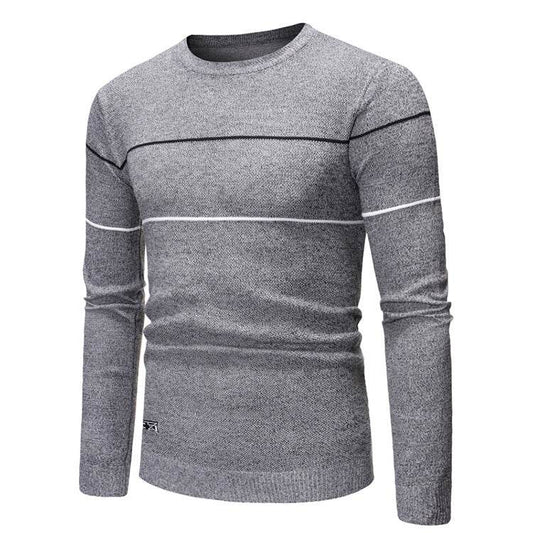 Round neck casual pullover sweater sweater - Mubimart