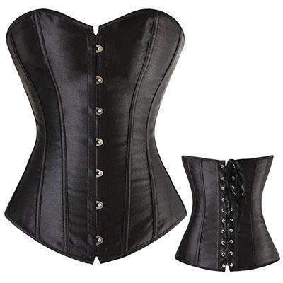 Bustier Lace up Boned Top Corset Waist Shaper - Mubimart - Corset top 