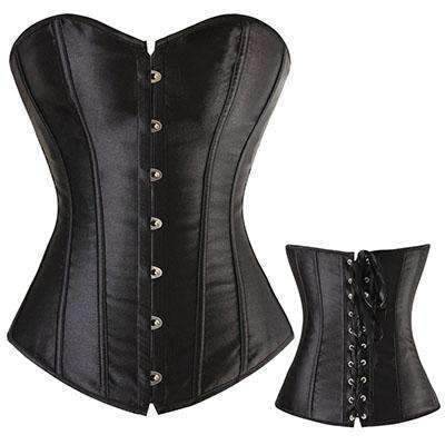 Bustier Lace up Boned Top Corset Waist Shaper - Mubimart