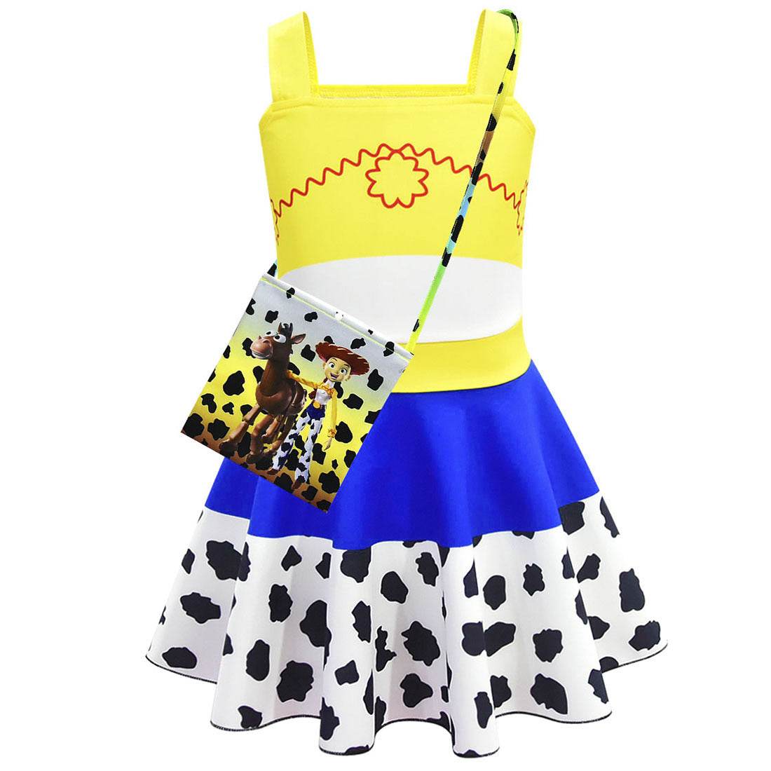 Children's Cartoon Printed Camisole Dress - Mubimart
